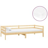 Cumpara ieftin Pat de zi cu saltea, 90x200 cm, lemn masiv de pin