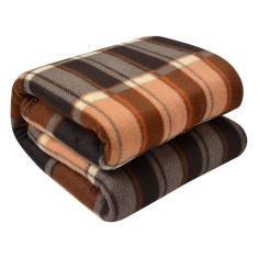 Patura textil alb bej maro 180x200 cm