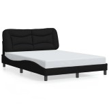 Cumpara ieftin Cadru de pat fara saltea, Hvar, negru, 120x200 cm, textil