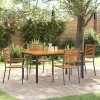 VidaXL Set de masă pentru grădină 5 pcs Gri 150 x 90 x 75 cm poliratan 3365497