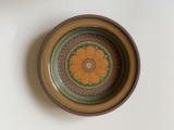 Fructiera, platou pentru fructe din ceramica smaltuita, provenienta scandinava, anii 1980