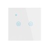 Intrerupator inteligent cu touch Open, Wi-Fi, fara nul, 2 canale, 10A, sticla securizata, Tuya, Smart Life, compatibil Amazon Alexa Google Assistant
