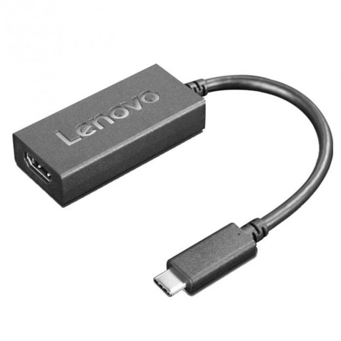 Adaptor laptop Lenovo USB-C (tata) la HDMI 2.0b (mama), negru