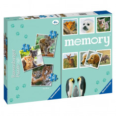 Set 3 puzzle + Joc memory animale - 110 piese | Ravensburger