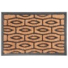 Covoras intrare nuca cocos si cauciuc Magic Home, 40x60 cm, dreptunghiular, maro/negru, cu imprimeu