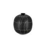 Cumpara ieftin Vaza flori ceramica neagra metal natur Siva &Oslash;26x29h