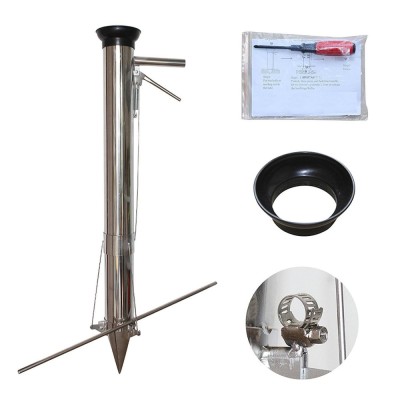 Plantator manual rasaduri, inox, tija picior, 3 lame deschidere, distantier, Micul Fermier, GF-0132 foto
