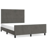Cumpara ieftin Cadru de pat fara saltea, gri inchis, 140x200 cm, catifea