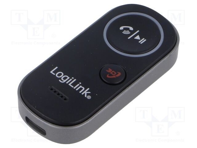 Receiver Bluetooth LOGILINK Jack 3,5mm și USB-C, negru, rază 10m, baterie 150mAh