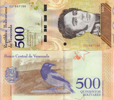 VENEZUELA 500 bolivares 18 mai 2018 UNC!!! foto