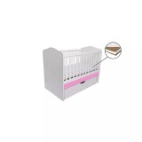 Cumpara ieftin Patut Eurogloria Como Balansoar - Alb cu Roz + Saltea Cocos 10 cm