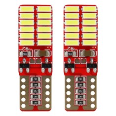 Bec de pozitie tip LED Canbus, T10 W2.1x9.5 W5W, 12-24V 2.2W, 20 SMD 4014 , culoare alb , AMIO, set 2 buc