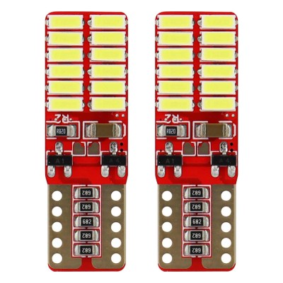 Bec de pozitie tip LED Canbus, T10 W2.1x9.5 W5W, 12-24V 2.2W, 20 SMD 4014 , culoare alb , AMIO, set 2 buc foto