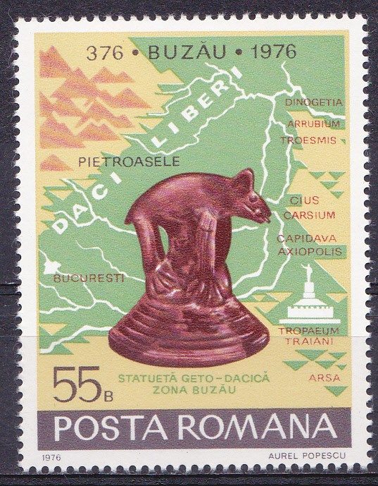 TSV % - 1976 LP 919 1600 ANI DE LA PRIMA MENTIUNE A ORASULUI BUZAU, MNH/** LUX