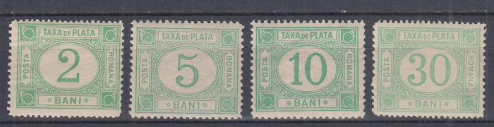 ROMANIA 1888 TAXE DE PLATA EMISIUNE IV SERIE COMPLETA GUMA ORIGINALA