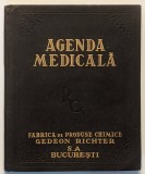 AGENDA VECHE MEDICALA (neutilizata) Indicatii Medicamente produse de Fabrica de Produse Chimice GEDEON RICHTER SA Bucuresti. Publicitate. Interbelica