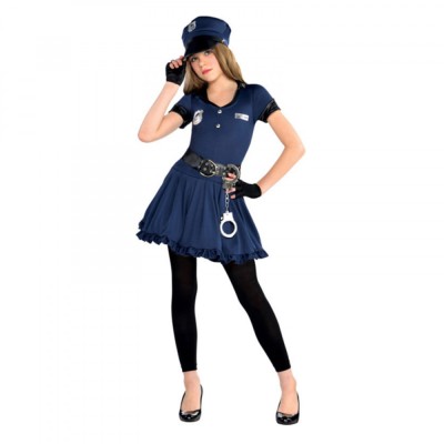 Costum politista KidMania&amp;reg; pentru fete 10-12 ani 146 cm foto