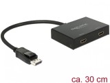 Multiplicator Displayport la 2 x HDMI 4k, Delock 87666