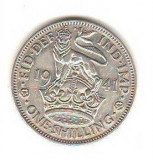 SV * Anglia ONE SHILLLING 1941 * ARGINT * Regele George VI XF+ / AUNC, Europa
