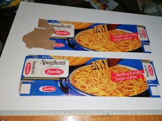 LOT 2 AMBALAJE / ETICHETE VECHI ALIMENTE / SPAGHETE BARILLA 1987