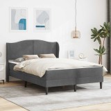 vidaXL Cadru de pat cu headboard Gri &icirc;nchis 120 x 200 cm Catifea 3415197