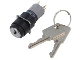 Comutator rotativ cu cheie 16mm EAO, 2 poziții, 2 pini NO