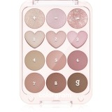 Colorgram Pin Point Eyeshadow Palette paletă cu farduri de ochi pentru look perfect culoare 02 Pink+Mauve 9.9 g