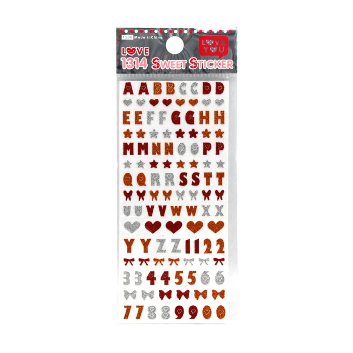 Abtibild decor unghii, Sweet Stickers, modele litere