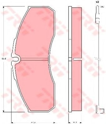 Set placute frana,frana disc IVECO DAILY III platou / sasiu (1999 - 2006) TRW GDB1610 foto