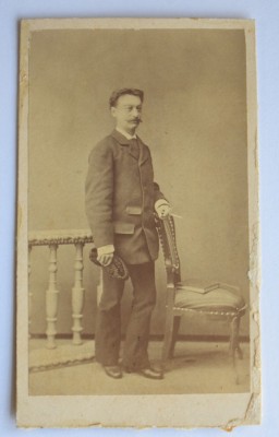 CDV Atelier Romania 1860-1870 barbat foto
