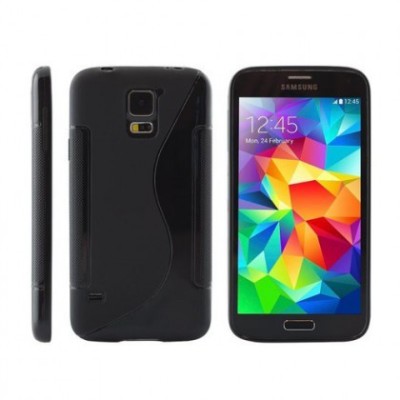 Husa silicon S-line Sam Galaxy S5 G900 Negru foto