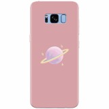 Husa silicon pentru Samsung S8 Plus, Saturn On Pink