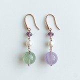 Cumpara ieftin Cercei Emotion din jad, perle și cuarț