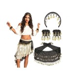Set accesorii costum Gipsy (tiganca) negru auriu