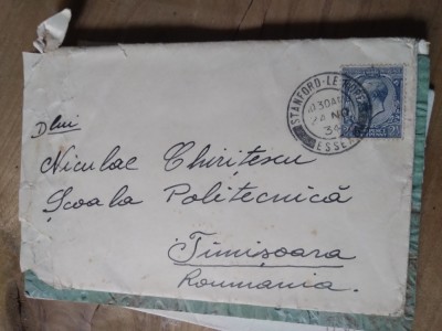 Plic circulat interbelic timbre Carol I Stendford Timisoara foto