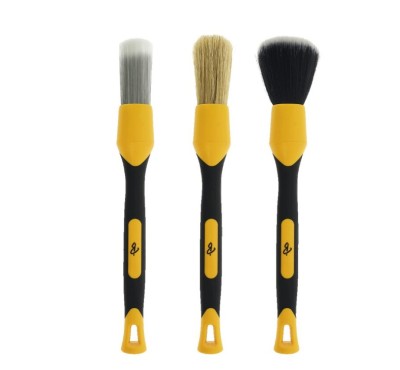 Set 3 pensule detailing, interior-exterior, cu adaptor cu cot, BLN0520 Billionaire foto