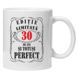 Cana alba personalizata &quot;editie limitata&quot;, 30 ani, INOVATIX&reg;. 330ml