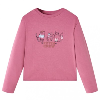 Tricou pentru copii cu m&amp;acirc;neci lungi, zmeuriu, 116 foto
