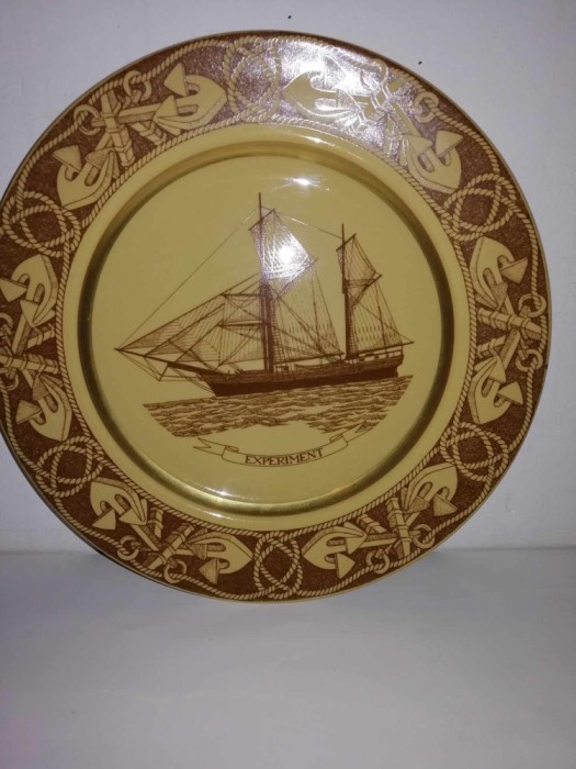 Farfurie de colectie portelan de perete corabie cu panze Norvegia 28 cm