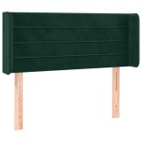 Cumpara ieftin Tablie pat cu aripioare verde inchis 93x16x78/88 cm catifea