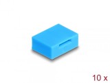 Set 10 buc USB-A port blocker Blue, Delock 20947