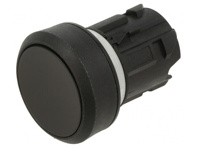 Comutator Negru 22mm cu Acționare prin Apăsare
