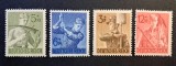 Germania (Deutsches Reich 1944) Seria Completă de 4 Timbre "10 Jahre Reichsarbeitsdienst (RAD)" (MINT / Neștampilate) CLK1