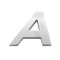 Ornament Auto 3D Litera A 26 MM Cromat
