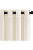 Perdele crem din in, perdele pentru living, perdele din voal semi-transparent cu inele, ușoare, 140 x 225 cm, set de 2 perdele cu bandă de sus