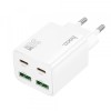 Incarcator Retea HOCO N56, 20W, 3A, 2 x USB-A - 2 x USB-C, Alb