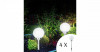 Polifach 4 LED-es kerti Napelemes Lámpa 15cm - Gömb (P-015) #szürke 4db