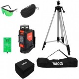 Nivela precisa laser verde cu trepied, 5 linii