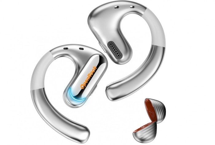 Casca OneOdio wireless, tip butoni - TWS, utilizare smartphone, conectare prin Bluetooth 5.2, difuzor 16.2 mm, argintiu, &quot;OpenRock-Pro-Silver&quot; (timbru