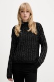 HUGO pulover din amestec de l&acirc;nă culoarea negru, călduros, cu turtleneck, 50550210